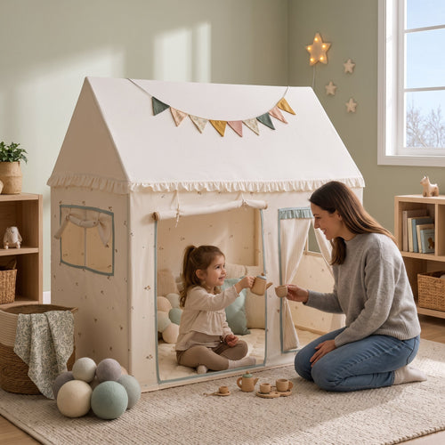 True Haven | Cottage Kids Play Tent – Hands-On Sensory Play, Encourages Early Learning