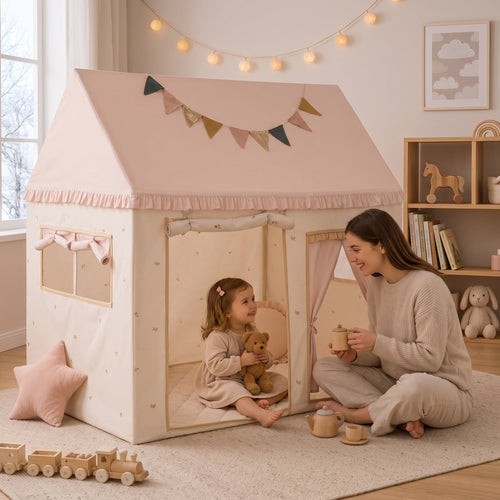 True Haven | Cottage Kids Play Tent – Hands-On Sensory Play, Encourages Early Learning