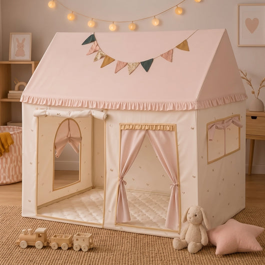 True Haven | Cottage Kids Play Tent – Hands-On Sensory Play, Encourages Early Learning
