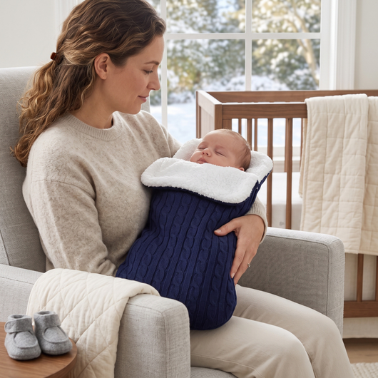 True Haven | Velvet Baby Sleep Sack – Snuggly Nursery Must-Have, Gentle on Sensitive Skin