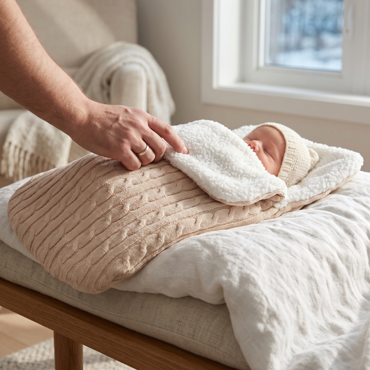True Haven | Velvet Baby Sleep Sack – Snuggly Nursery Must-Have, Gentle on Sensitive Skin