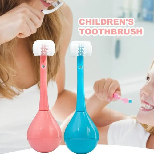 True Haven | Kids Three-Sided Toothbrush – Full-Coverage Brush Design, Gentle Soft Bristles