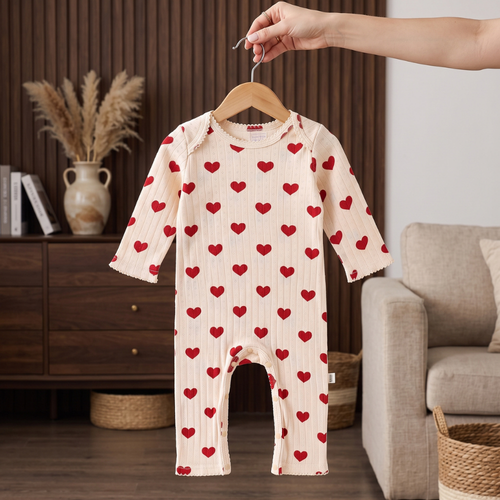 True Haven | Meadow Baby Cotton Jumpsuit – Cozy Cold-Weather Layer, Machine Washable