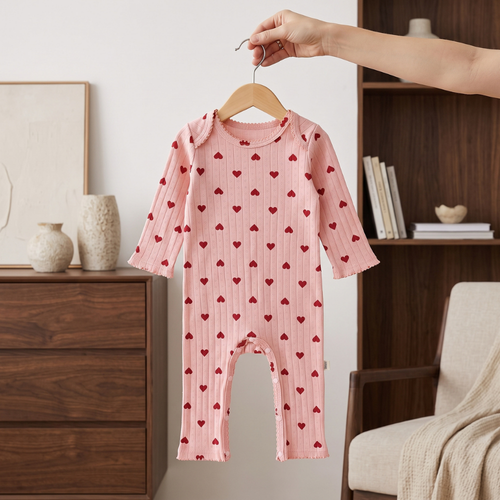 True Haven | Meadow Baby Cotton Jumpsuit – Cozy Cold-Weather Layer, Machine Washable