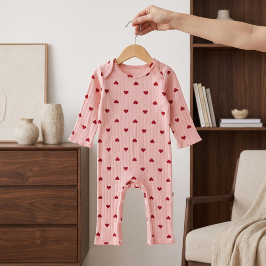 True Haven | Meadow Baby Cotton Jumpsuit – Cozy Cold-Weather Layer, Machine Washable