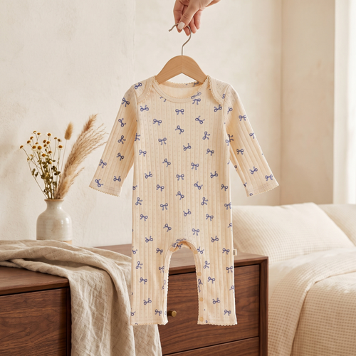 True Haven | Meadow Baby Cotton Jumpsuit – Cozy Cold-Weather Layer, Machine Washable