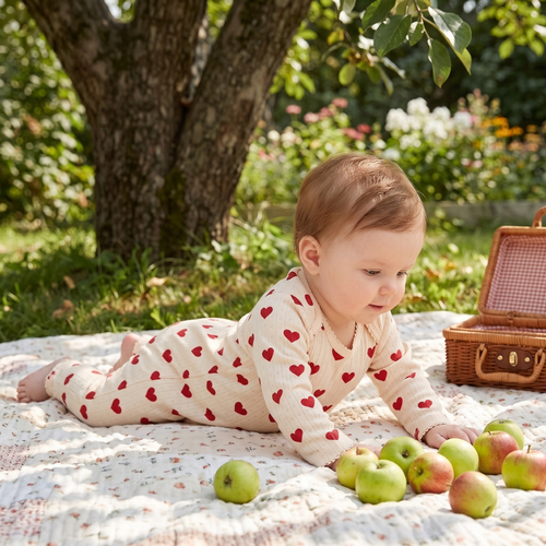True Haven | Meadow Baby Cotton Jumpsuit – Cozy Cold-Weather Layer, Machine Washable