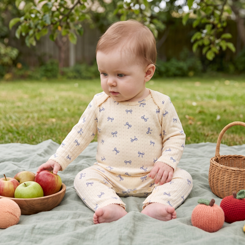 True Haven | Meadow Baby Cotton Jumpsuit – Cozy Cold-Weather Layer, Machine Washable
