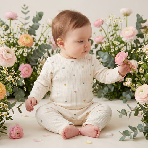 True Haven | Meadow Baby Cotton Jumpsuit – Cozy Cold-Weather Layer, Machine Washable