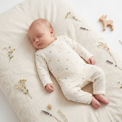True Haven | Meadow Baby Cotton Jumpsuit – Cozy Cold-Weather Layer, Machine Washable