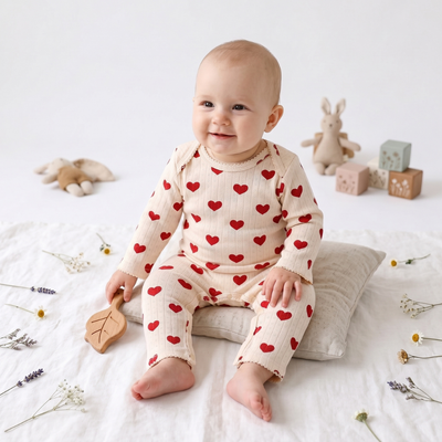 True Haven | Meadow Baby Cotton Jumpsuit – Cozy Cold-Weather Layer, Machine Washable
