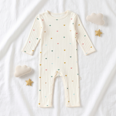 True Haven | Meadow Baby Cotton Jumpsuit – Cozy Cold-Weather Layer, Machine Washable