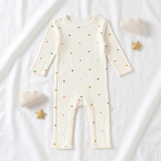 True Haven | Meadow Baby Cotton Jumpsuit – Cozy Cold-Weather Layer, Machine Washable
