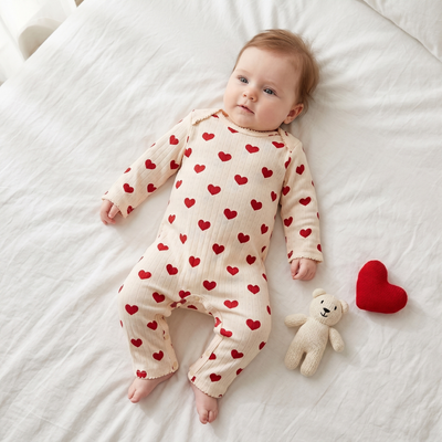 True Haven | Meadow Baby Cotton Jumpsuit – Cozy Cold-Weather Layer, Machine Washable