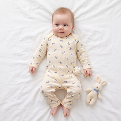 True Haven | Meadow Baby Cotton Jumpsuit – Cozy Cold-Weather Layer, Machine Washable