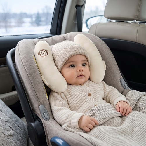 True Haven | Cradle Baby Neck Pillow – Soft & Breathable Nursery Essential, Easy-Care Design