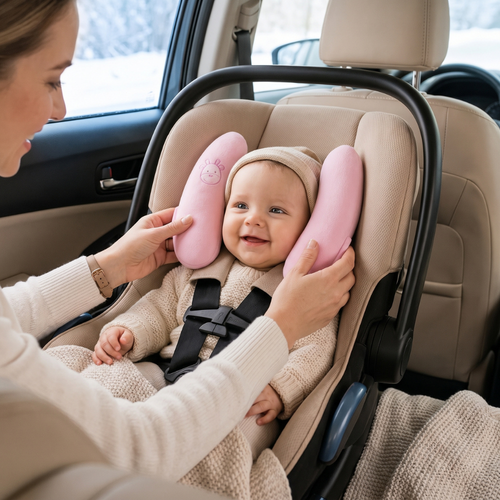 True Haven | Cradle Baby Neck Pillow – Soft & Breathable Nursery Essential, Easy-Care Design