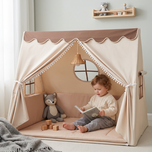 True Haven | Nook Kids Play Tent – Interactive Toy for Toddlers, Supports Motor Skills