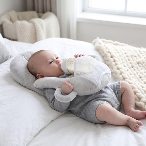 True Haven | Cushy Baby Feeding Pillow – Supportive Feeding Companion, BPA-Free Materials