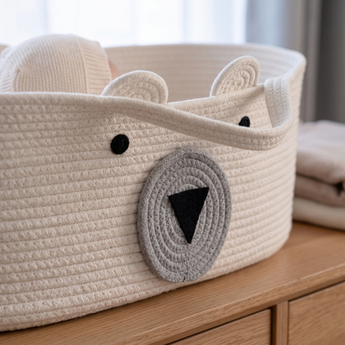True Haven | Woven Moses Basket – Plush Comfort for Better Sleep, Hypoallergenic Materials