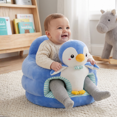 True Haven | Plush Learning Seat – Interactive Toy for Toddlers, Supports Motor Skills