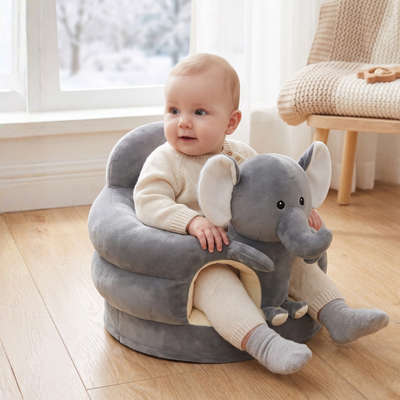 True Haven | Plush Learning Seat – Interactive Toy for Toddlers, Supports Motor Skills
