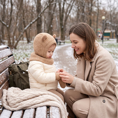 True Haven | Frost Baby Hat Scarf – Adorable Everyday Essential, Gentle on Sensitive Skin
