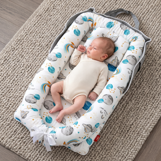 True Haven | Portable Safety Newborn Sleeping Crib – Cozy Support for Naptime & Bedtime, Machine Washable