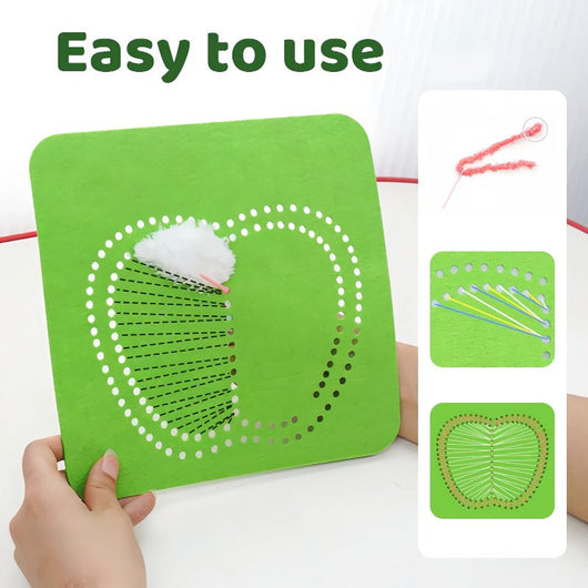 True Haven | DIY Knitting & Embroidery Craft Set for Kids – Safe Non-Toxic Materials, Builds Creativity