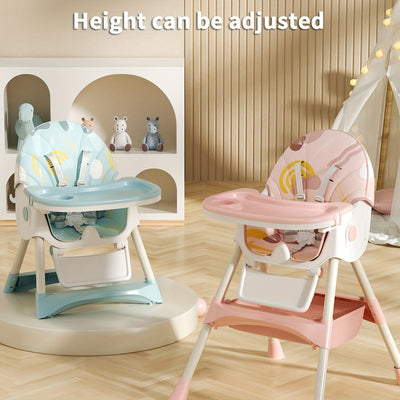 True Haven | Adjustable Baby High Chair – 5-Point Safety Harness, Grows from Baby to Toddler