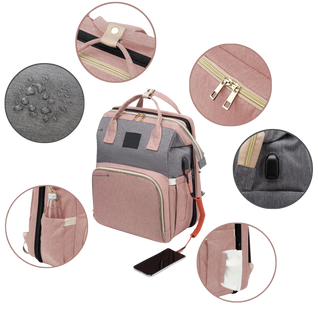 True Haven | All-In-One Diaper Bag Backpack – Durable Oxford Baby Bag for Parents, 6 Colors