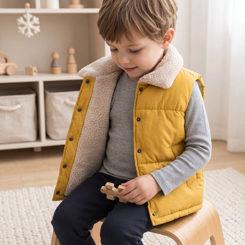 True Haven | Willow Toddler Fleece Vest – Adorable Everyday Essential, Gentle on Sensitive Skin