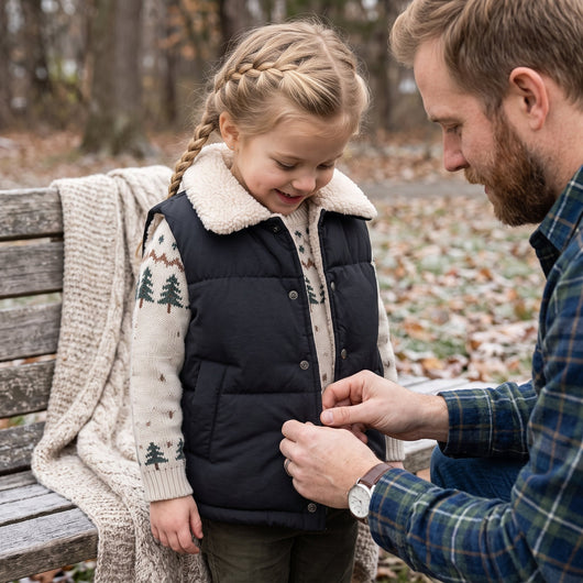 True Haven | Willow Toddler Fleece Vest – Adorable Everyday Essential, Gentle on Sensitive Skin