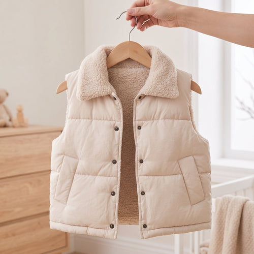 True Haven | Willow Toddler Fleece Vest – Adorable Everyday Essential, Gentle on Sensitive Skin