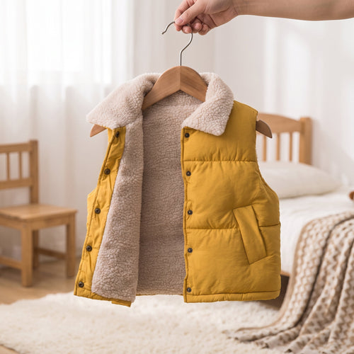 True Haven | Willow Toddler Fleece Vest – Adorable Everyday Essential, Gentle on Sensitive Skin