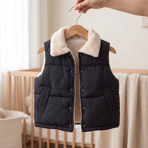 True Haven | Willow Toddler Fleece Vest – Adorable Everyday Essential, Gentle on Sensitive Skin