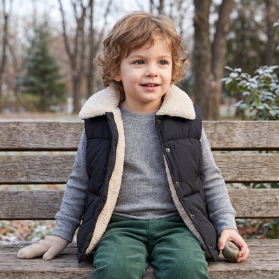 True Haven | Willow Toddler Fleece Vest – Adorable Everyday Essential, Gentle on Sensitive Skin