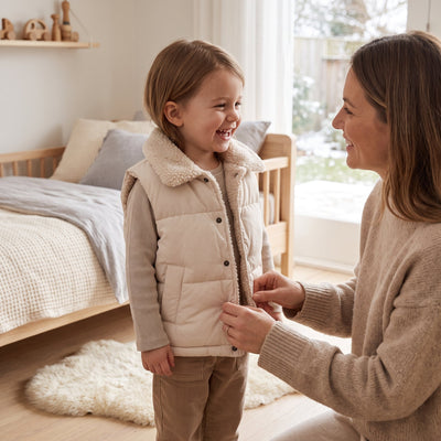 True Haven | Willow Toddler Fleece Vest – Adorable Everyday Essential, Gentle on Sensitive Skin