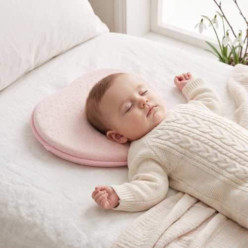 True Haven | Baby Memory Pillow – Snuggly Nursery Must-Have, Gentle on Sensitive Skin