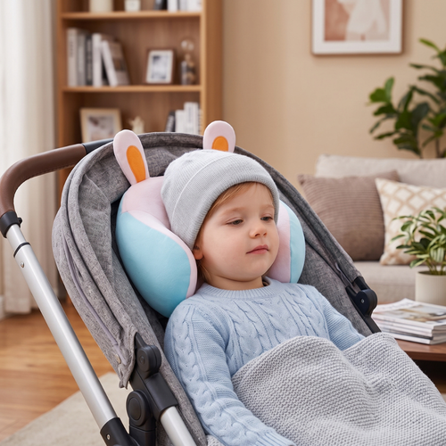 True Haven | Cloud Baby Neck Pillow – Soft & Breathable Nursery Essential, Easy-Care Design