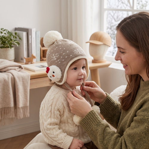 True Haven | Cosy Baby Winter Hat – Adorable Everyday Essential, Gentle on Sensitive Skin