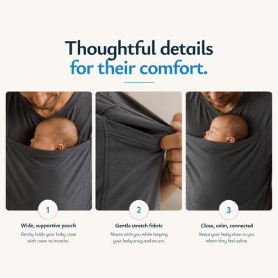 True Haven | Dad Babywearing Shirt – Skin-to-Skin Newborn Bonding Shirt for Fathers, Sizes S-3XL