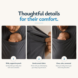 True Haven | Dad Babywearing Shirt – Skin-to-Skin Newborn Bonding Shirt for Fathers, Sizes S-3XL
