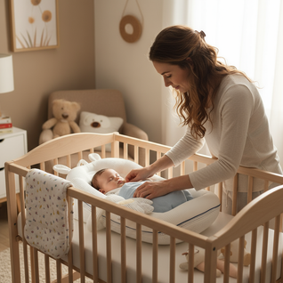 True Haven | Baby Reflux Wedge Sleeper – 3-Level Incline Sleeper with Patting Toy Arch, 0-2 Years