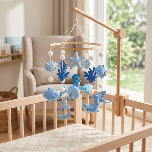 True Haven | Chime Baby Crib Toy – Cozy Support for Naptime & Bedtime, Machine Washable