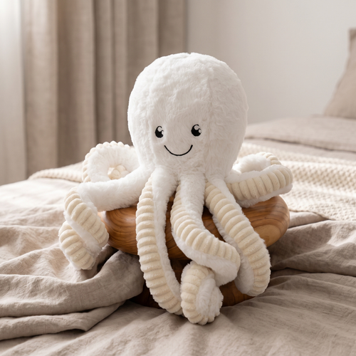 True Haven | Reef Octopus Plush Toy – Screen-Free Developmental Toy, Safe for Little Hands