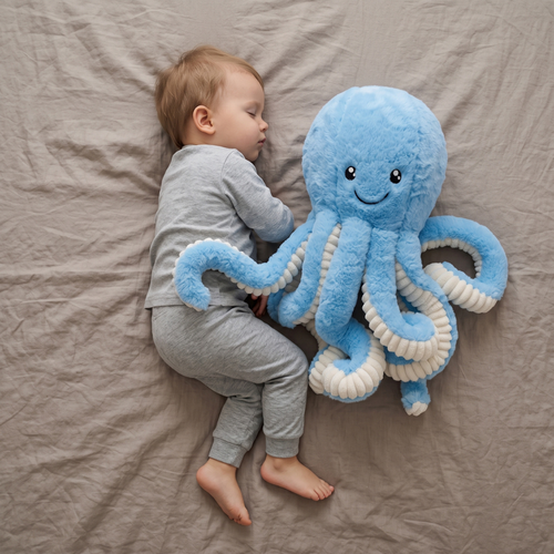 True Haven | Reef Octopus Plush Toy – Screen-Free Developmental Toy, Safe for Little Hands