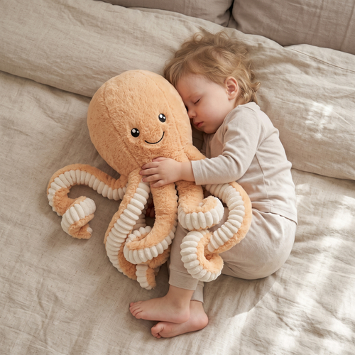 True Haven | Reef Octopus Plush Toy – Screen-Free Developmental Toy, Safe for Little Hands