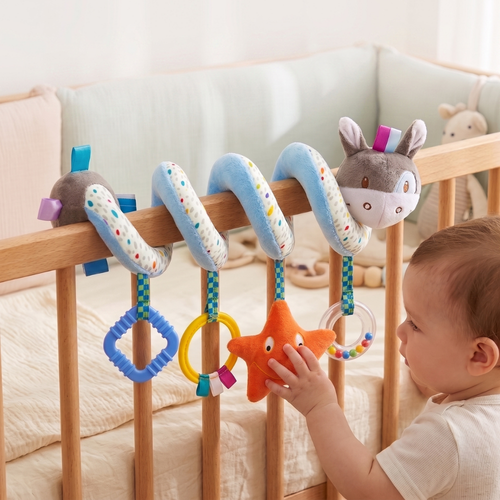 True Haven | Safari Baby Pram Toy – Interactive Toy for Toddlers, Supports Motor Skills