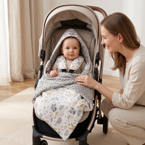 True Haven | Frost Stroller Sleeping Bag – Plush Comfort for Better Sleep, Hypoallergenic Materials
